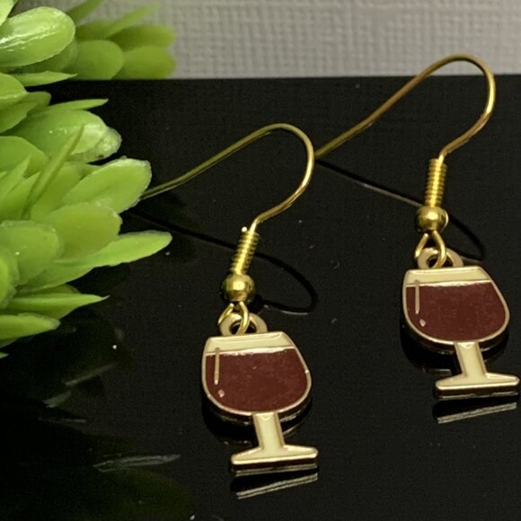 Wine Earring, Alcohol Earring, Drink Earring, Funny Food Earring, Gift Idea - Picture 2 of 7